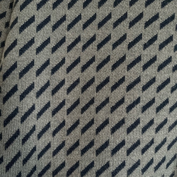 Frank & Oak Mens Knit Crewneck Merino-Wool Navy Blue-Gray Sweater Sz large - Picture 9 of 10